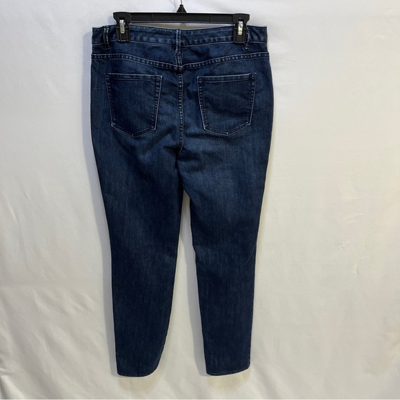 COLDWATER CREEK Womens Jeans Natural Fit Slim Leg Dark Wash Size 8 - Picture 2 of 14